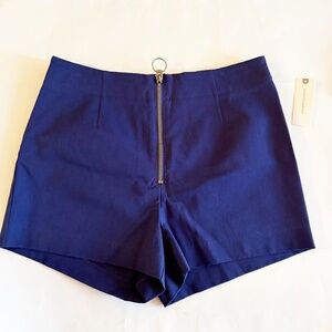 Anthropologie Maeve Zippered Mirco Shorts Blue Size 4